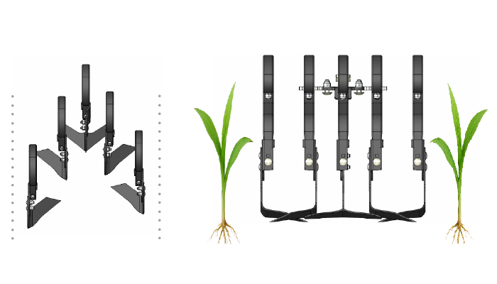 APV Hackgerät Hackscharsatz 60 -80 cm Reihenabstand für Mais und Sonnenblume